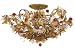 Crystorama Fiore 5 Light Antique Gold Leaf Semi Flush Mount