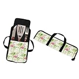 Two Dogs Designs 00822 3-Piece Barbecue Utensil Set with Carrier, Flamingo