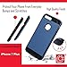 iPhone 7 Plus Case, Capsule-Case Hybrid Fusion Dual Layer Slick Armor Case (Black & Blue) for Apple iPhone 7 Plus - (Fire Phoenix)