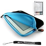 Premium Grade Barnes & Noble Nook Glove Sleeve Cover Case with extra pocket + 4-inch eBigvalue(TM) Determination Hand Strap + Full set of Screen Guard Protector for your Nook