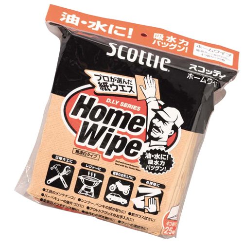 アイリスオーヤマ スコッティ Home Wipe パック入りタイプ 25枚 ブラウン