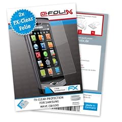 atFoliX FX-Clear Displayschutzfolie f�r Samsung Wave (S8500) (2-er Pack) - Displayschutz kristallklar! H�chste Qualit�t - Made in Germany!