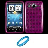 Magenta Argyle Transparent Thermoplastic Polyurethane Protecctive TPU Silic ....