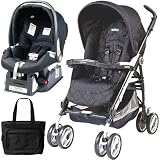 Peg Perego 2011 Pliko P3 Travel System with a Diaper Bag - Pois Black