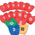 One Dozen Lightweight Numbered Scrimmage Vests-Youth - Practice Equipment