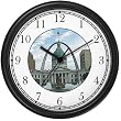 St / Saint Louis Gateway Arch and State Capital Building - Famous Landmarks Wall Clock by WatchBuddy Timepieces (Black Frame)
