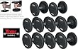 York Barbell 5 lb to 150 lb Medial Grip Rubber Coated Pro Style Dumbbell Set