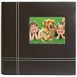 Modena, Faux Leather Photo Album 9x9", Holds 200 4x6" Pictures - Black
