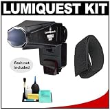 LumiQuest Snoot Flash Attachment + Cinch Strap + Accessory Kit for Canon 220EX 270EX 430EX 580EX II, Nikon SB-400 SB-600 SB-800 SB-900, Olympus FL-20 FL-36 FL-50, Pentax AF-360FGZ AF-540FGZ Flashes