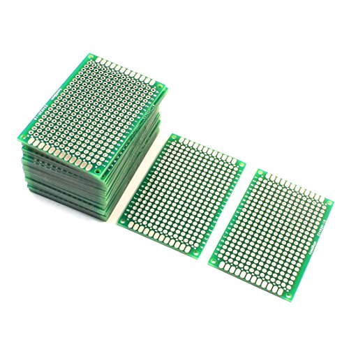 uxcell® 25Pcs Double Sided Protoboard Prototyping PCB Board 4cm x 6cm