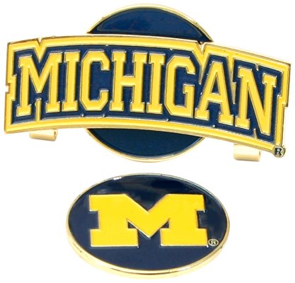 Michigan Wolverines Slider Hat Clip W/ Golf Ball Marker - NCAA College Athletics