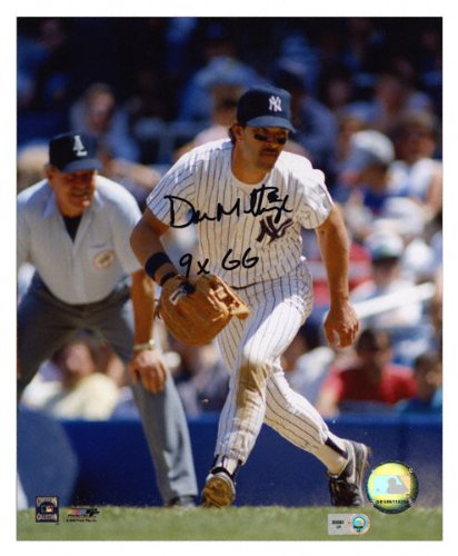 Don Mattingly New York Yankees Autographed 8x10 Photograph with 9x Gold Glove Inscription