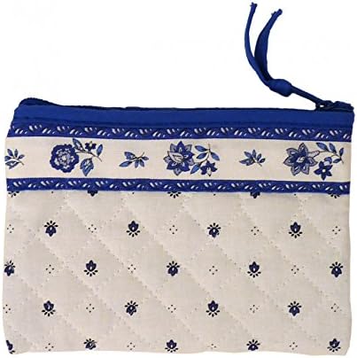 TOSELLI - Provence CALISSONS Blue &amp; White Quilted Zippered Pouch - TOS2703