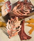 WEDDING PARTY FALL LEAF BOOKMARK FAVORS