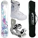 AIRTRACKS DAMEN SNOWBOARD SET - BOARD POEM - SOFTBINDUNG STAR W PRO - SOFTBOOTS STRONG W PRO - SB BAG