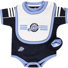utah jazz apparel baby infant creeper bib booties