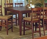 Contemporary Style Dark Brown Finish Counter Height Dining Table