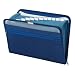 Globe-Weis 13-Pocket Fabric Zip File, Letter Size, Dark Blue (84087DBL)