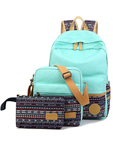 Leaper Casual Lightweight Canvas Laptop Bag Shoulder Bag School Backpack