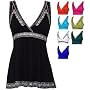Embroidered Stretch Cotton Bohemian Tank Top