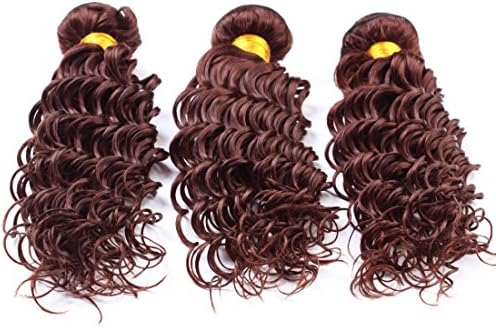 Anth Malaysia Deep Wave 100% True Real Hair Pack of 3 (30"30"30", 4# Chocolate Brown)