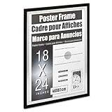 DAX Metro Series Poster Frame Wood 18 X 24 Black/Silver Clear Unbreakable P ....