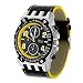Geneva Platinum Men's Colored Stitch Leather Watch