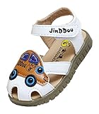 Ziweiba ベビーシューズ 赤ちゃんサンダル 子供用歩行靴 男児 男の子真夏靴 マジック留め 滑り止め 車カーモチーフ (13.5cm, A)