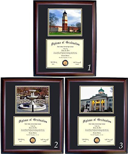 Western Kentucky Diploma Frame - Photo Option #1 - Walnut Frame