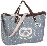 Adelheid Leckerbissen Laptoptasche 11211370961, Damen Laptop-Taschen, Blau (bl&uuml;mchen blau 256), 46x34x11 cm (B x H x T)