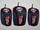 PHILADELPHIA PHILLIES Set of 3 (X,1,3) Barrel Mesh GOLF CLUB HEADCOVERS