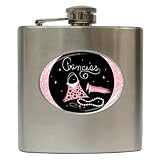 Hip Flask 6 oz. of Princess Accessories (Purse, Gloves, Pearl Necklace, Beautiful, Cartoon, Disney, Barbie, Fairy, Island, Magical, Belle, Cinderella, Costume, Doll, Wedding)