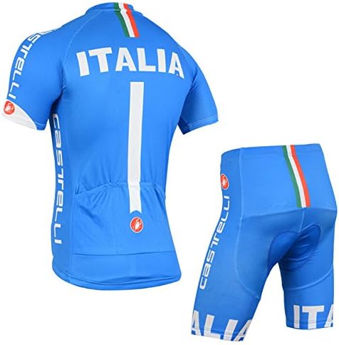 2015 Outdoor Sports Pro Team Women's Short Sleeve Italia Skoda Cycling Jersey and Shorts Set (Suit, XL)