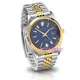 Sekonda Gents Two Tone Stainless Steel Blue Dial Wrist Watch