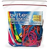 Alliance Brites File Bands (7 x 1/8 Inches) in Three Brite Colors - 50 Bands in a Resealable Bag - Made in the U.S.A.