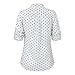 Beninos Women's Polka Dot Chiffon Elegant Casual Button Down Shirt Blouse