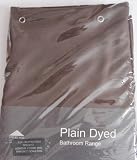 BROWN SHOWER CURTAIN WITH HOOKS 178CMS X 178CMS