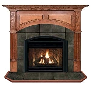Geneva A Flush Fireplace Mantel in Medium English Chestnut