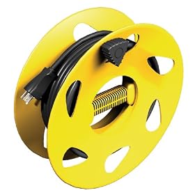 Stanley 33952 Portable Cord Wheel with Metal Stand, Yellow
