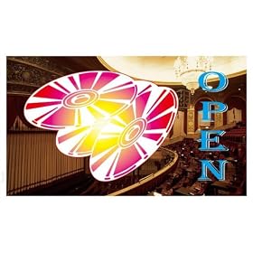 plan de publicit� - bb143 - OPEN Movie DVD HD CD Shop - 90x52,5 cm