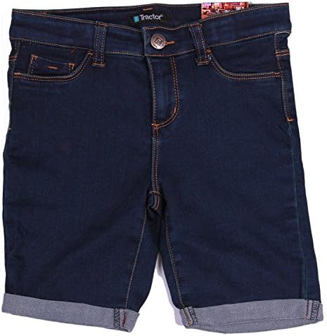 Tractor Girls Stretch Bermuda Short (7, Dark Blue)