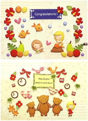 Fukusan Deco Craft Merchen Card Kit Summer Mermaid & 3 Spots Girls SFD-1158