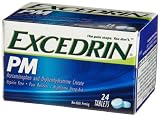Search : Excedrin Regular Strength Pain Reliever PM, 24-Count Tablets (Pack of 3)