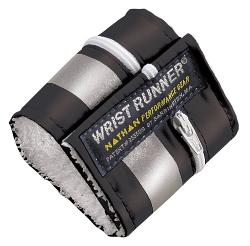 Nathan 1012 Reflective Wrist Runner Wallet Black