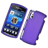 Purple Hard Plastic Rubberized Case Cover for Sony Ericsson Xperia Play