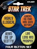 Star Trek Quotes 4 Button Set