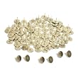 100 Button Flat Earrings Gold Filled White Beading 9x10mm