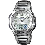 Casio Men's AQ180WD-7BV Stainless-Steel Quartz Watch with Silver Dial