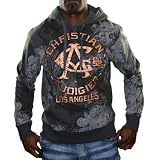 CHRISTIAN AUDIGIER Ed Hardy Stars and Swirls Mens Hoodie