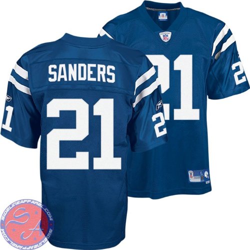 Bob Sanders Blue Reebok NFL Premier Indianapolis Colts Jersey - Medium